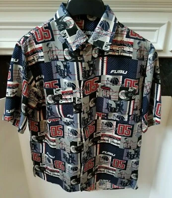 Camisa deportiva de baloncesto con botones Fubu Collection Platinum para niños talla S 8/10 Foto 1 de 3