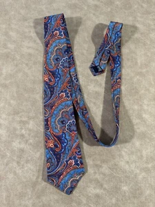 Paul Fredrick Men 100% Italian Silk Hand Tailored Paisley Multi Necktie One Size - Picture 1 of 4
