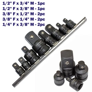8pc Impact Socket Adaptor Set Step Up Down Adapters Reducers 1/4 3/8 1/2 3/4 - Picture 1 of 5