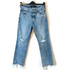 GAP High Rise Cheeky Straight Stonewash Distressed Jeans Women’s size 4 27