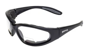 Hercules Bifocal Reading Reader Clear/Smoke Safety Glasses Padded Sun Anti Fog - Bild 1 von 10