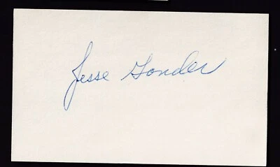 Jesse Gonder Autographed Index Card Beckett Authentic 1961 Yankees - Image 1 of 2