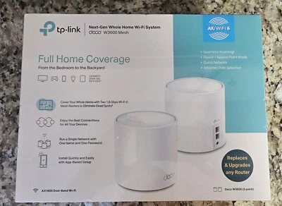 TP-LINK Deco W3600 Wi-Fi 6 AX1800 Mesh WiFi Router - Image 1 of 4