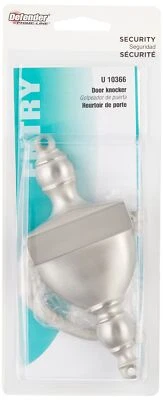 Llamador de puerta U 10366 Deluxe níquel satinado US15 paquete individual Foto 1 de 3