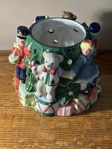 SPODE  5” Votive Candle Holder Toys Around The Tree Tea Light Christmas NEW! - Picture 1 of 12