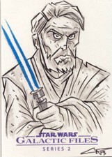 2013 Star Wars Galactic Files Series 2 Sketch Card Raimo Obi Wan
