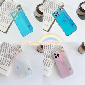 For iPhone 14 Pro Max 11 12 13 XR 7 8 Glitter Wristband Shockproof Phone Case - Picture 1 of 18