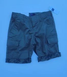 New GAP Kids GIRLS Olive Shorts Foral Pattern Fold Sz 6 - Picture 1 of 4