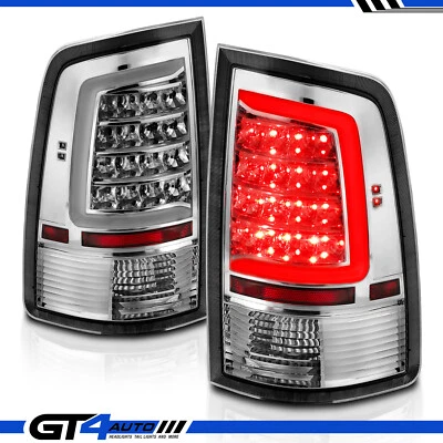2009-18 Fit Dodge Ram 1500 2500 3500 Truck Chrome LED Tube Tail Lights Set Foto 1 de 4