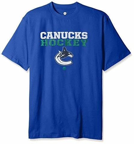 NHL Vancouver Canucks Hockey Men's Licensed Screen Print Tee, Blue, Big & Tall Cover