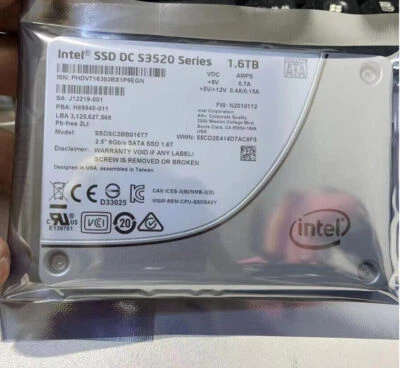 New Intel DC S3520 1.6TB SSD 2.5" SATA III 6Gb/s Solid State Drive SSDSC2BB016T7 - Bild 1 von 2
