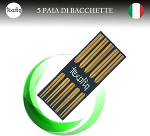 Bacchette Sushi Lavabili Chopsticks Giapponesi in Legno Paia di Bacchette Cinesi - Foto 1 di 3