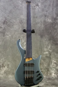 Ibanez EHB1005F-AOM Arctic Ocean 5-string bass headless fretless blue w/gig bag - Picture 1 of 10