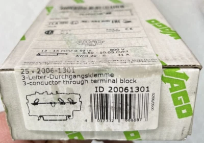 (BOX OF 25) Wago 2006-1301 TOP JOBS Term Blocks, Clamp Cage (UP TO 400 PIECES) - Image 1 of 4