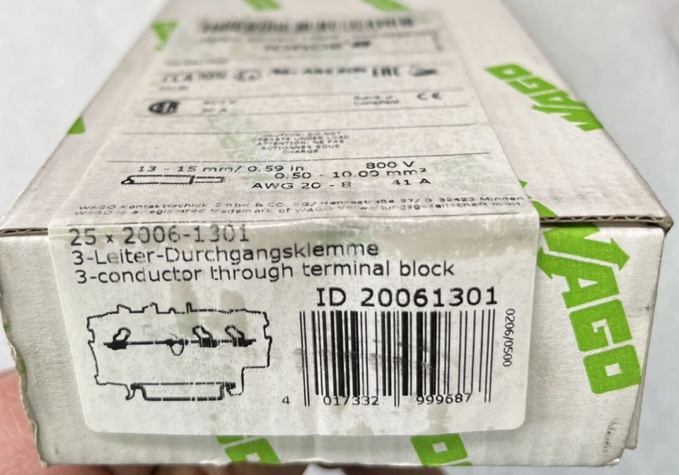 WAGO 2006-1301 TOPJOB S feedthrough terminal block