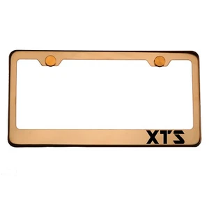 Marco de matrícula de oro rosa XTS grabado con láser tapa de rosca de aluminio - Imagen 1 de 8