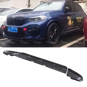 Carbon Fiber Front Bumper Lip Spoiler For BMW X3M X4M F97 F98 S Style 2019-2021 - Picture 1 of 12