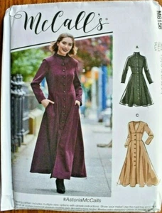 MCCALLS PATTERN 8156 COATS ASTORIA   MISSES SIZES  16 18 20 22 24   UNCUT  NEW - Picture 1 of 2
