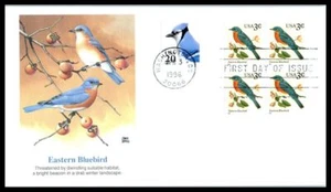 1996 Eastern Bluebird 3c sheet stamp Sc 3033 with premium Fleetwood cachet - Picture 1 of 2