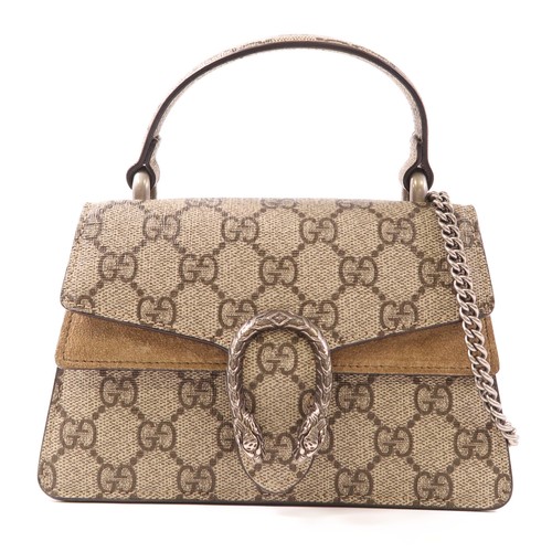 GUCCI GG SHW Borsa 2 Vie 752029 Tela Rivestita Marrone