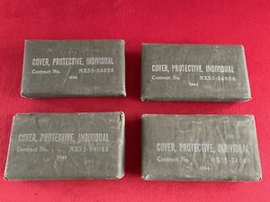 Set Lot of 4 WWII US Army USMC Individual Protective Cover Dated 1944 WW2 - Picture 1 of 4