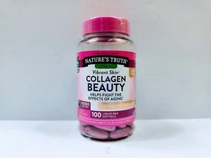 Nature's Truth Collagen 100 Liquid Max Softgels Anti Aging  Exp 01/2026 - Picture 1 of 3