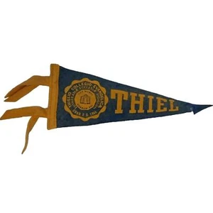 Vintage small THIEL COLLEGE Pennant The Tomcats of Greenville, Pennsylvania - Picture 1 of 9