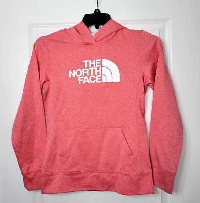 The North Face Hoodie Sweatshirt Women's Small Pullover Spell out Pink White - Image 1 of 4