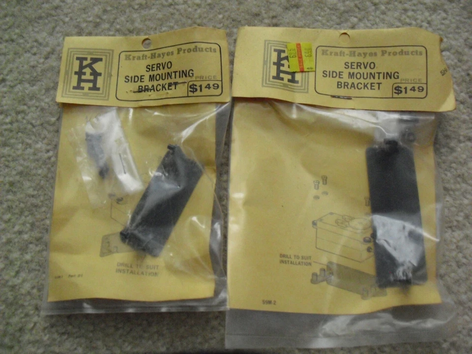 Lot of 2 RC Car Parts Kraft Haynes Servo Side Mounting Brackets S10M3 S9M2 NIP - Image 1 of 1