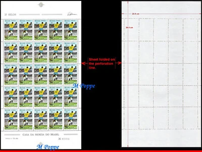 1144 BRAZIL 1969 - 1,000th GOAL BY PELE, SOCCER FOOTBALL, MI# 1238, SHEET MNH - Image 1 of 3