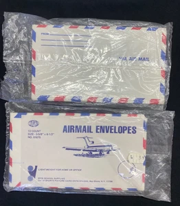 24 Vintage VIA AIR MAIL Envelopes in Original Packaging 3-5/8" x 6-1/2" - Picture 1 of 2