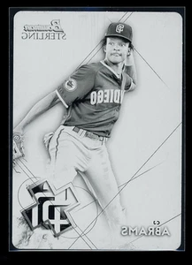 CJ Abrams 2021 Bowman Sterling 1/1 Black Printing Plate #BSP 6 Rookie RC - Picture 1 of 2