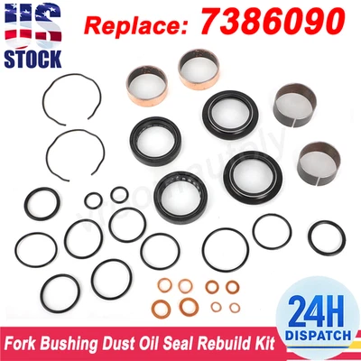 Fork Bushing Dust Oil Seal Rebuild Repair Kit For 1991-09 Suzuki GSXR750 GSXR600 - Imagen 1 de 4