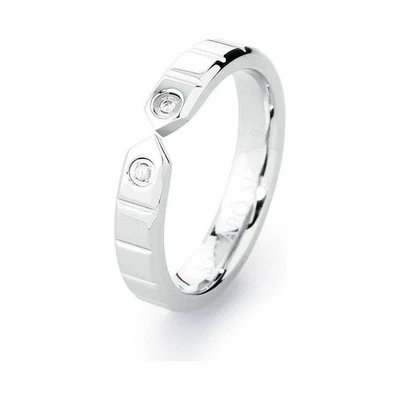 Anello Uomo Acciaio con Cristalli Sagapo SFN32 Misure 19-27 Gioielli Moderni - Immagine 1 di 4