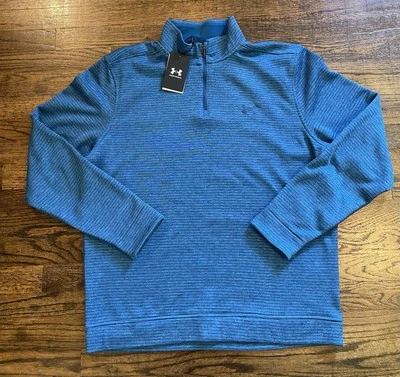 Under Armour Golf UA Storm SweaterFleece QZ 1/4 Zip Pullover Blue Mens Large NWT - Image 1 of 4