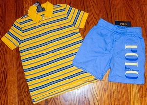 POLO RALPH LAUREN AUTHENTIC BOYS ORIGINAL BRAND NEW 2Pc SHORTS SET Size 4T, NWT - Picture 1 of 4