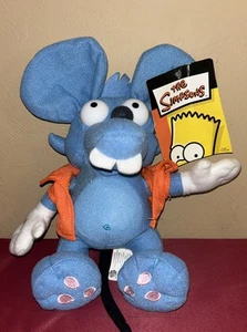 Nanco The Simpsons Itchy And Scratchy Mouse Plush Blue Stuffed Animal 2006 - Picture 1 of 14