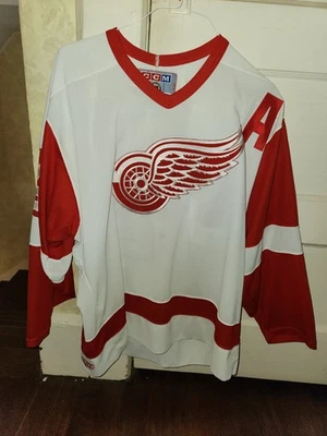 Camiseta deportiva de hockey Detroit Red Wings para hombre grande blanca Brenden Shanahan cosida CCM Foto 1 de 4