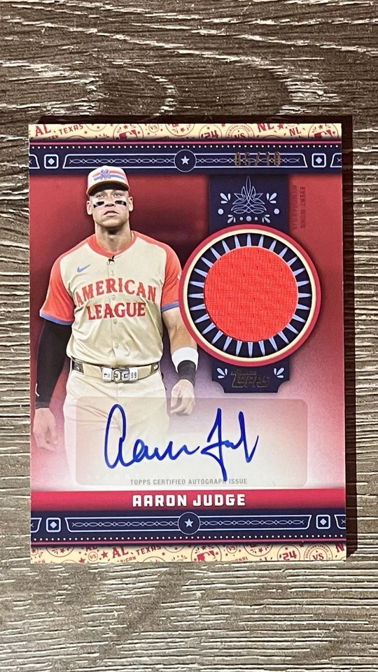 2024 Topps Update Series - All-Star Stitches Aaron Judge Event-Worn (MEM) 6/10 - Imagem 1 de 4
