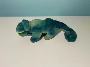 TY Verde Velado Camaleón Lagarto 6" Peluche Suave Juguete Gorro Bebé Arco Iris - Imagen 1 de 5