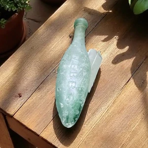 Aqua Blue 1880’s Webb’s Mineral Water Islington London Torpedo Bottle Blob Top - Picture 1 of 14
