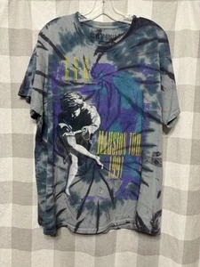 Guns N' Roses Men's Tie Dye Illusion Tour 1991 Pistol Roses Tee T-Shirt XL - Picture 1 of 13