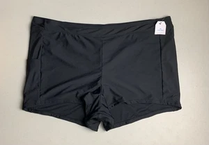 Time and Tru Women's Swim Boyshorts with Pocket Black Plus Size 3X 24-26 New - Picture 1 of 9