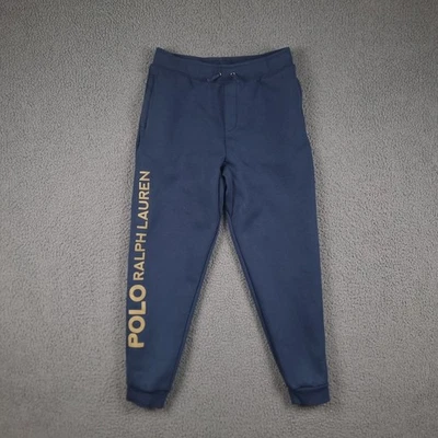 POLO RALPH LAUREN Joggers Boys L Large 14 16 Blue Tapered Slim Fit Stretch - Image 1 of 4