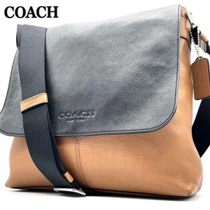 Coach Sullivan Bicolor Leather Small Crossbody Messenger Bag Used - Picture 1 of 10