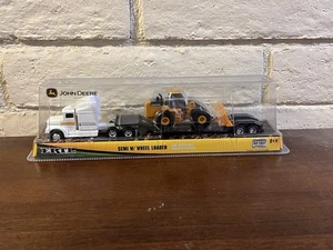 1/64 Ertl John Deere Semi W/ Wheel Loader Die-Cast Set NEW #37382 - Picture 1 of 2