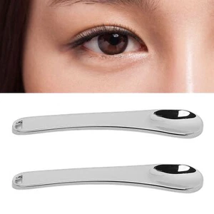 2PCS Cucchiaio Crema Occhi Acciaio Inox Trucco Applicatore Cucchiaio Cura Pelle Cosme WTD - Foto 1 di 24