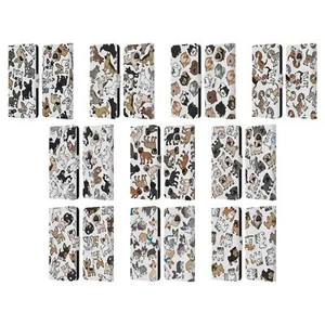 HEAD CASE DESIGNS DOG BREED PATTERNS LEATHER BOOK CASE FOR MOTOROLA PHONES - Picture 1 of 16