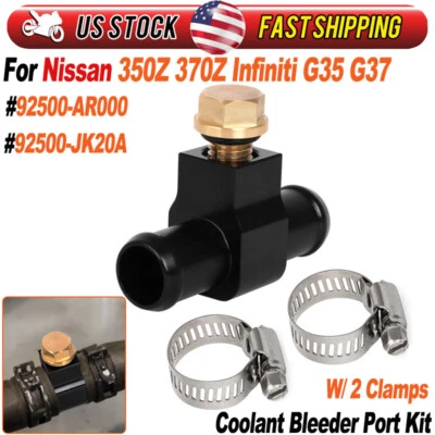 Conector de manguera calentador puerto purga refrigerante para Nissan 350Z 370Z Infiniti G35 G37 Foto 1 de 4