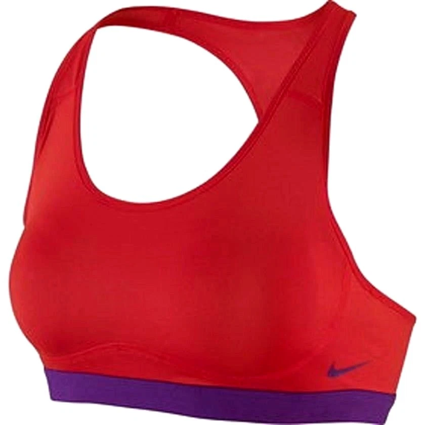 NWT NIKE PRO FIERCE Medium Support Training Sports Bra 620279 Crimson Purple S - Image 1 of 4